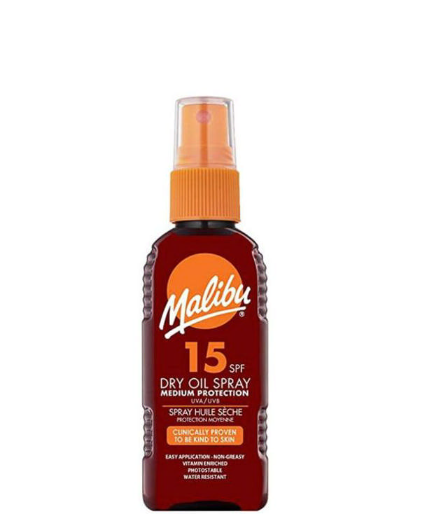 Malibu Dry Oil Sun Spray SPF15, 100 ml.